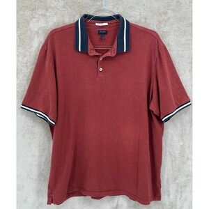 Good Man Brand Shirt Mens 2XL Clay Orange Polo Short Sleeve Casual Preppy Cotton